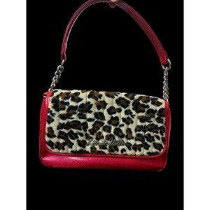 Lux De Ville Red Leopard Purse With Strap